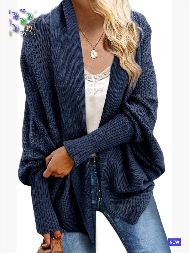 Oversized Batwing Cable Knit Cardigan Sweater Chunky Slouchy Long Cardigan